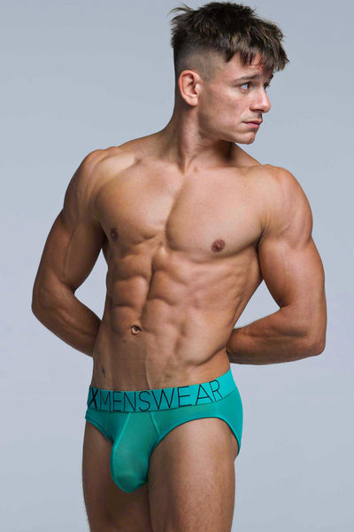 All Over Mesh Briefs - Lucky Lad Green