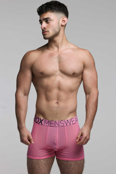 All Over Mesh Boxers - Boyfriend Pink