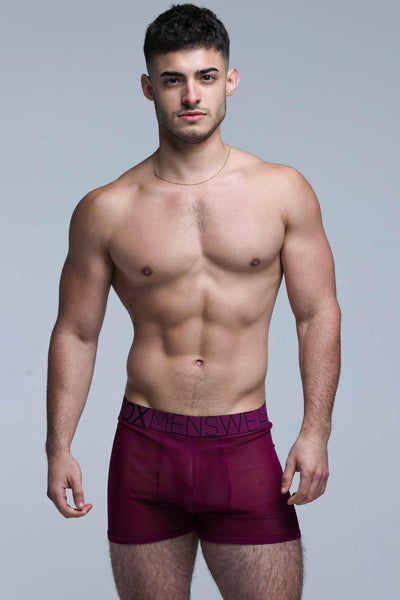 All Over Mesh Boxers - Cherry Crush