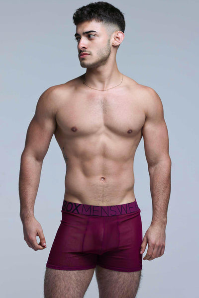 All Over Mesh Boxers - Cherry Crush