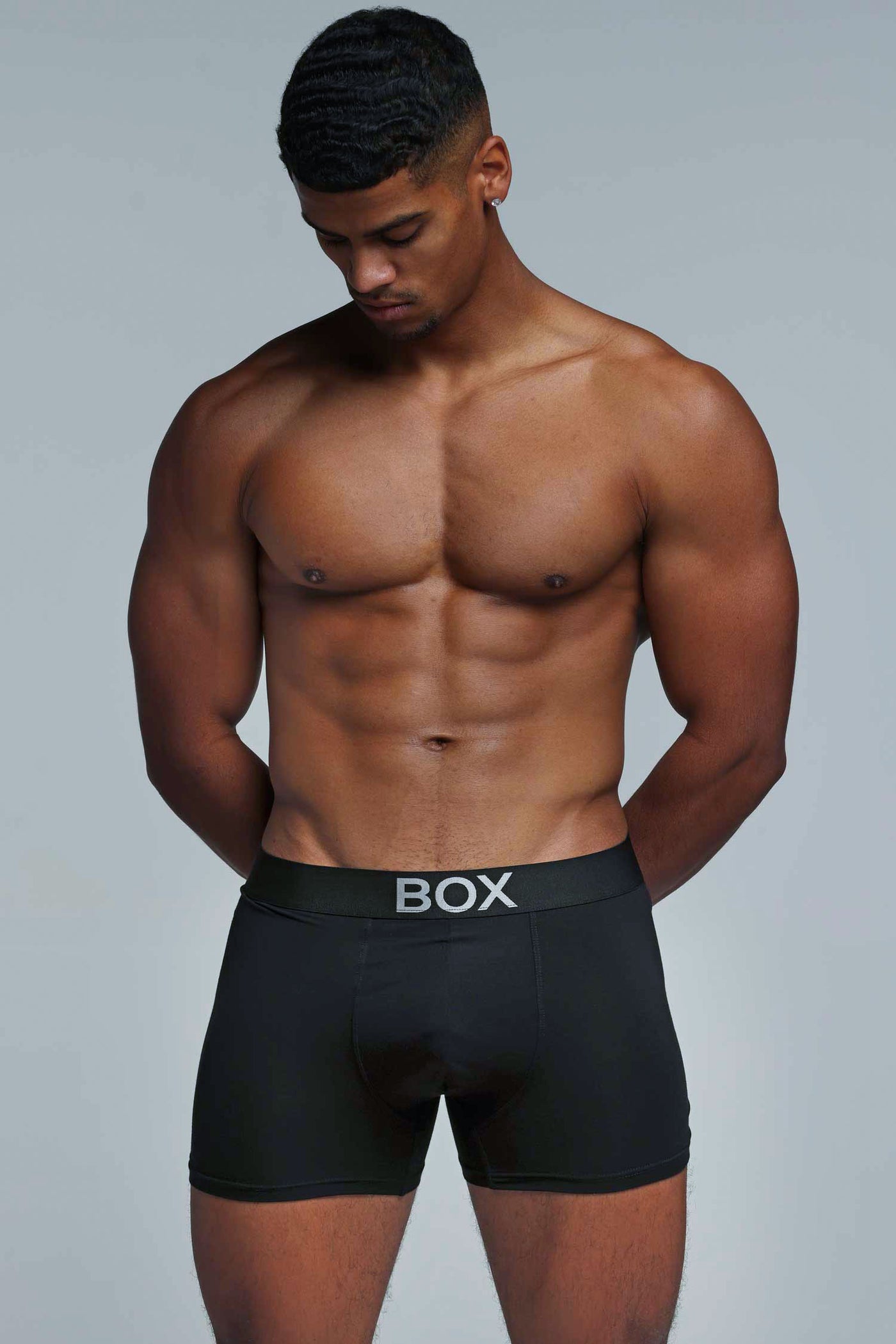 Box Menswhere Metallic Modal Boxers - Black & Silver – Box Menswear