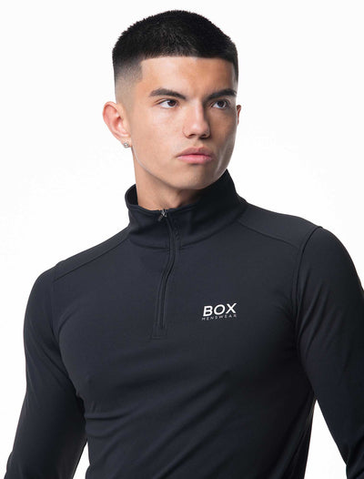 Active Panelled 1/4 Zip Jacket - Black