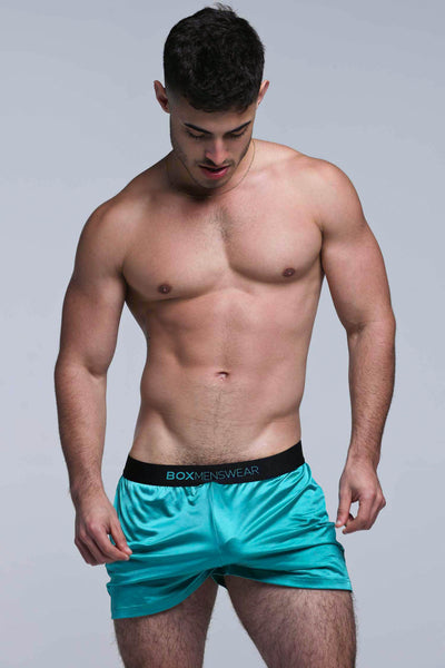 Satin Boxers - Deep Aqua