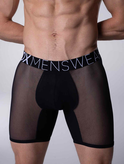 King Fit Mesh Panel - Transparent Crotch: Black