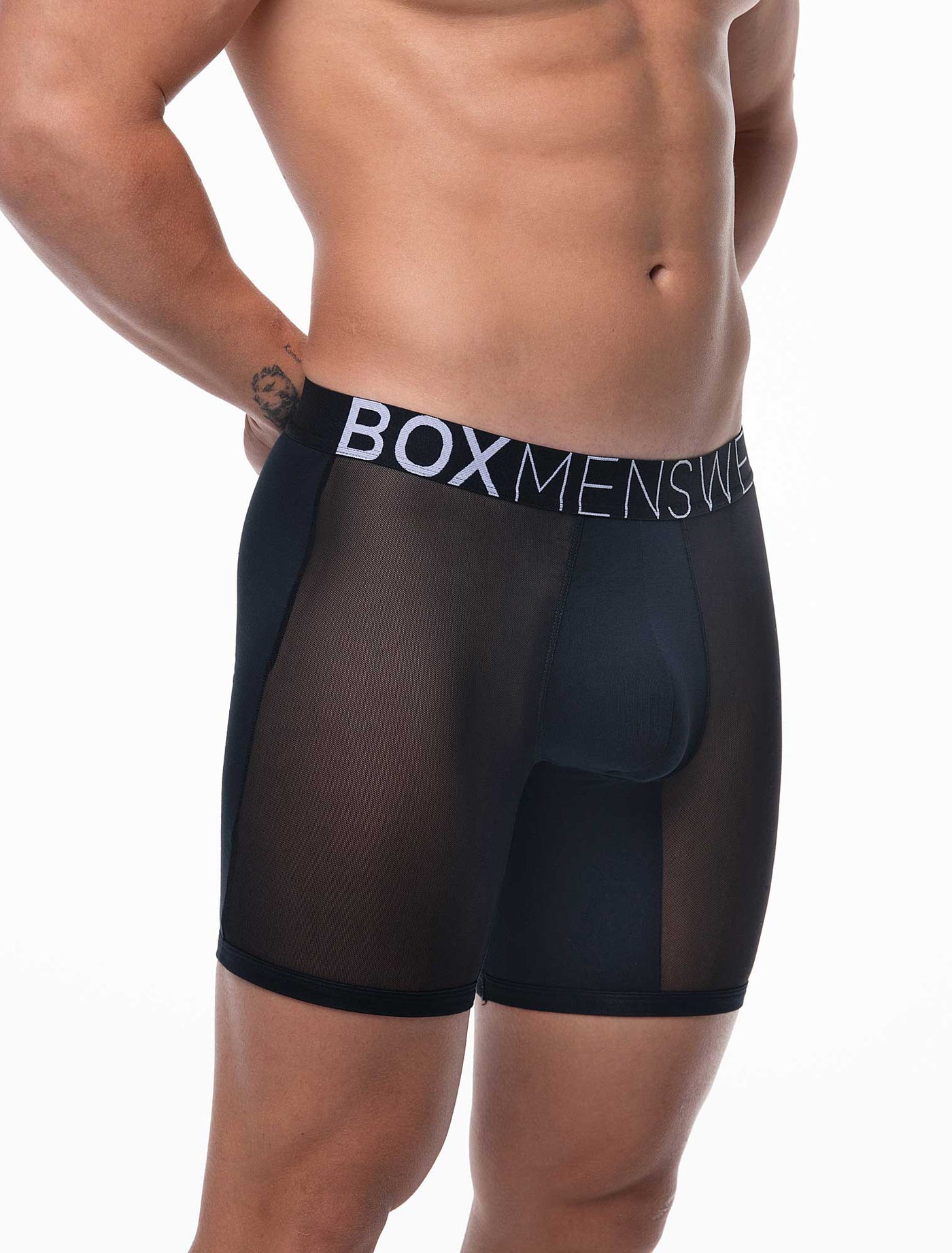 King Fit Mesh Panel - Transparent Crotch: Black