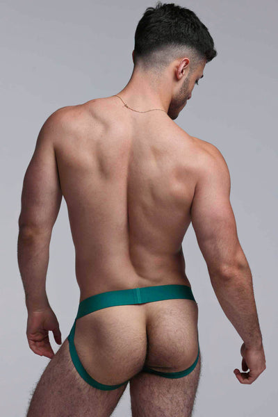 Totally Transparent Varsity Mesh Jockstrap - Evergreen