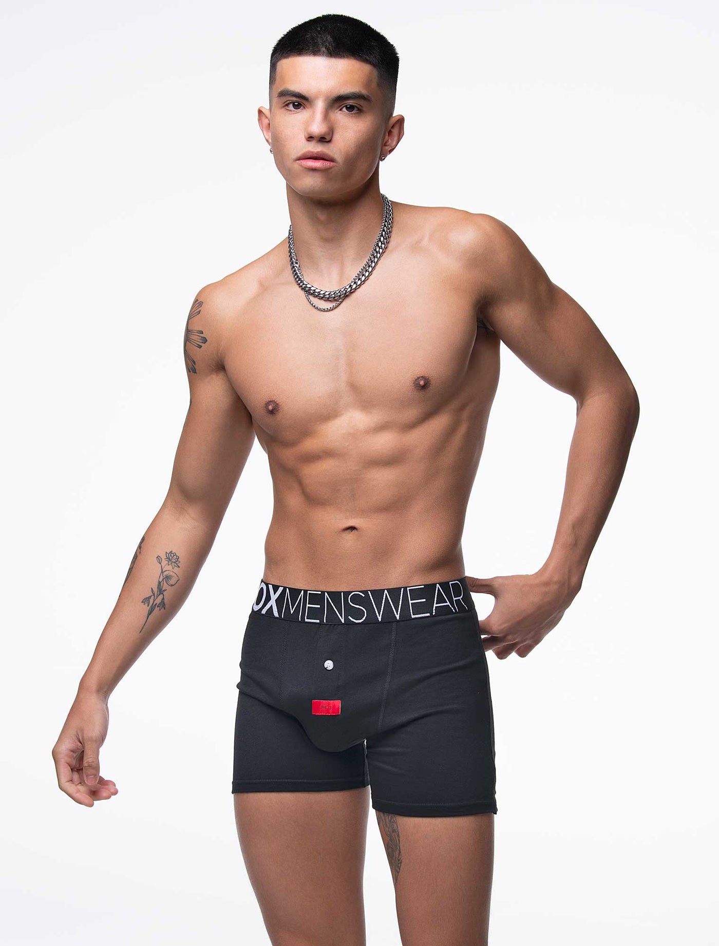 Button-up Boxers - Black Gala – Box Menswear