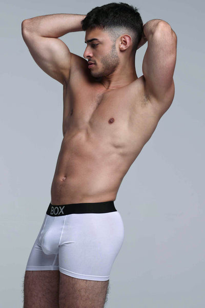 Metallic Modal Boxers - White & Silver