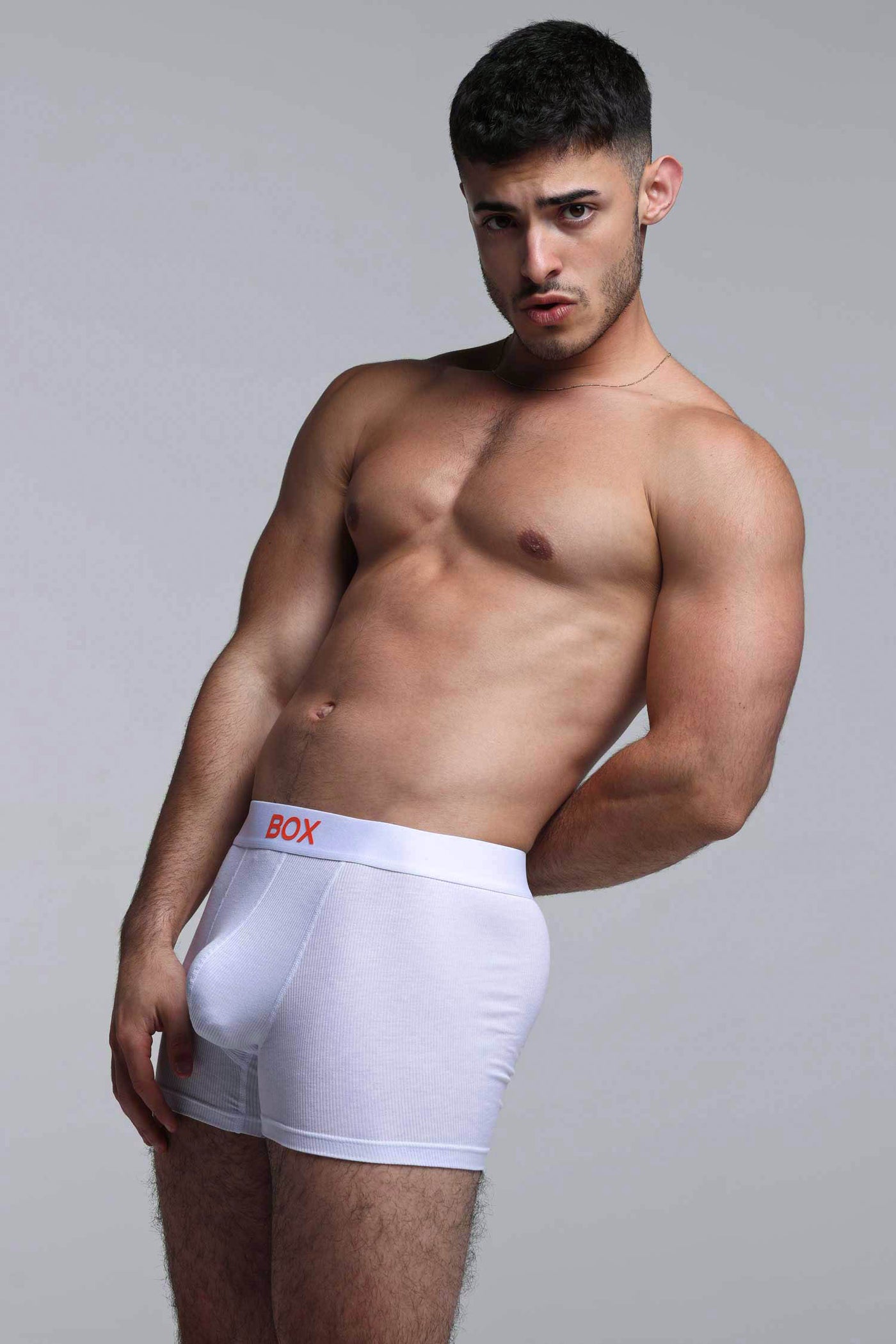 Color Pop Boxers - White & Orange