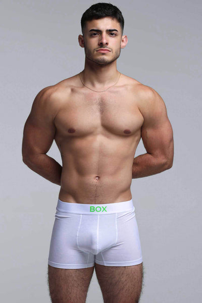 Color Pop Boxers - White & Green