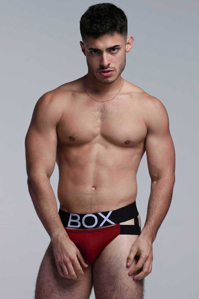 Mens Suspender Jockstrap 3.0 : With Bounce - Burgundy