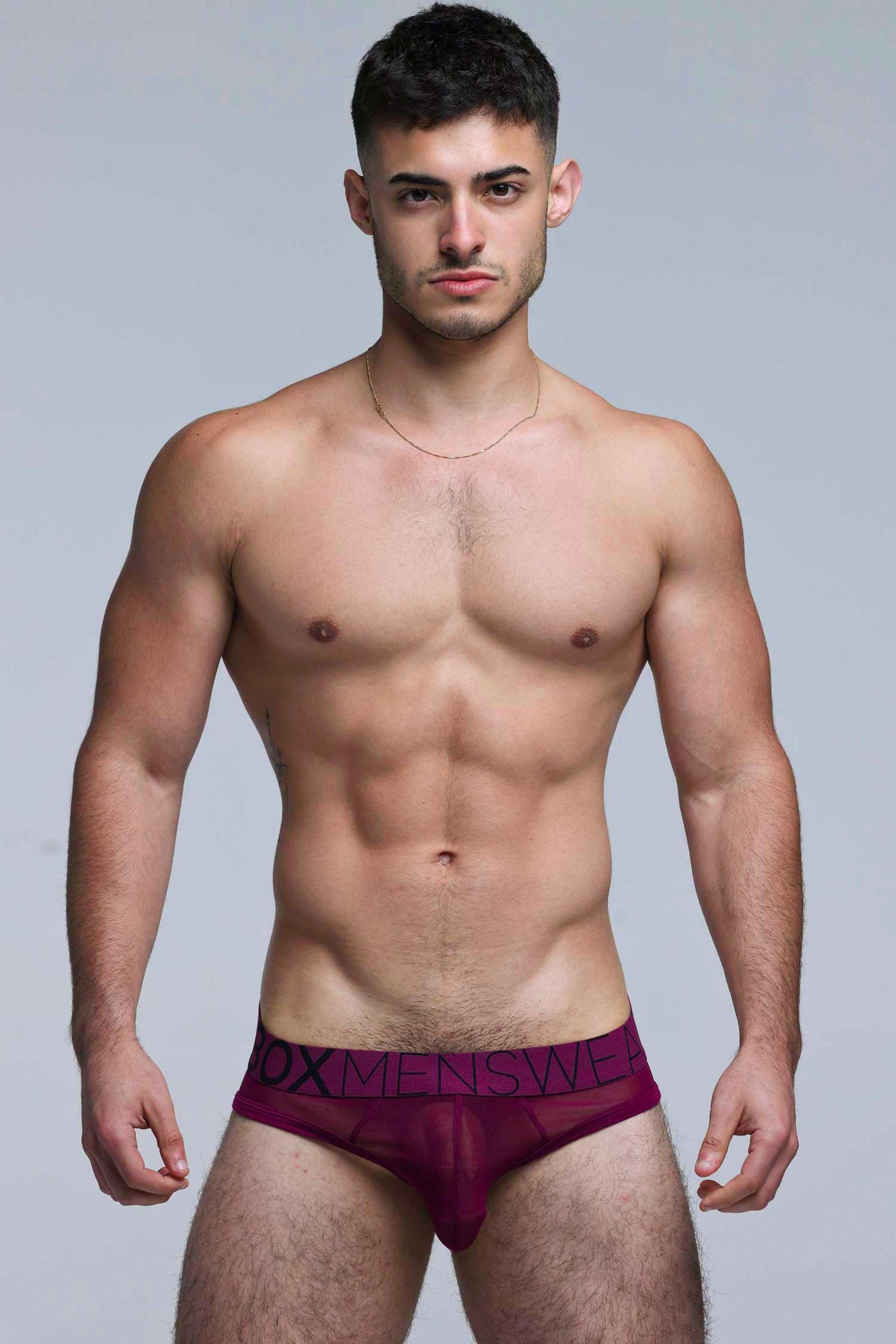 All Over Mesh Briefs - Cherry Crush