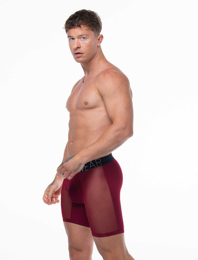 King Fit Mesh Panel - Transparent Crotch: Tibetan Red