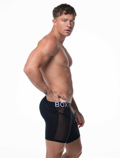 King Fit Mesh Panel - Transparent Crotch: Black