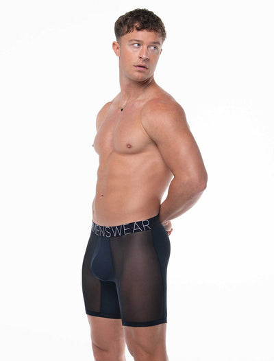 King Fit Mesh Panel - Transparent Crotch: Black