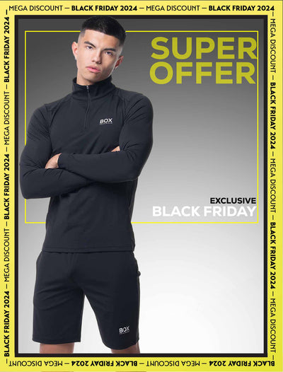 Active Panelled 1/4 Zip Jacket - Black