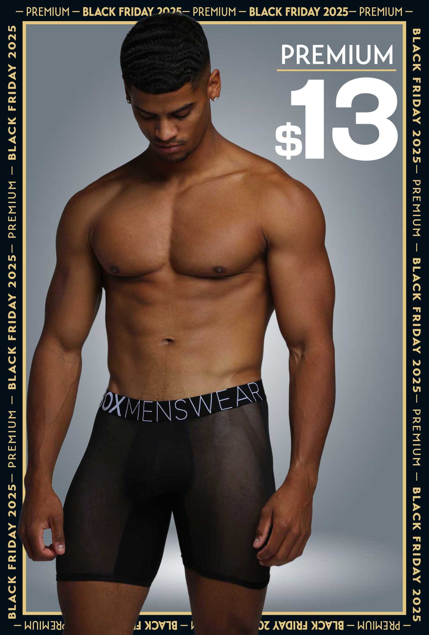 King Fit Mesh Panel - Transparent Crotch: Black