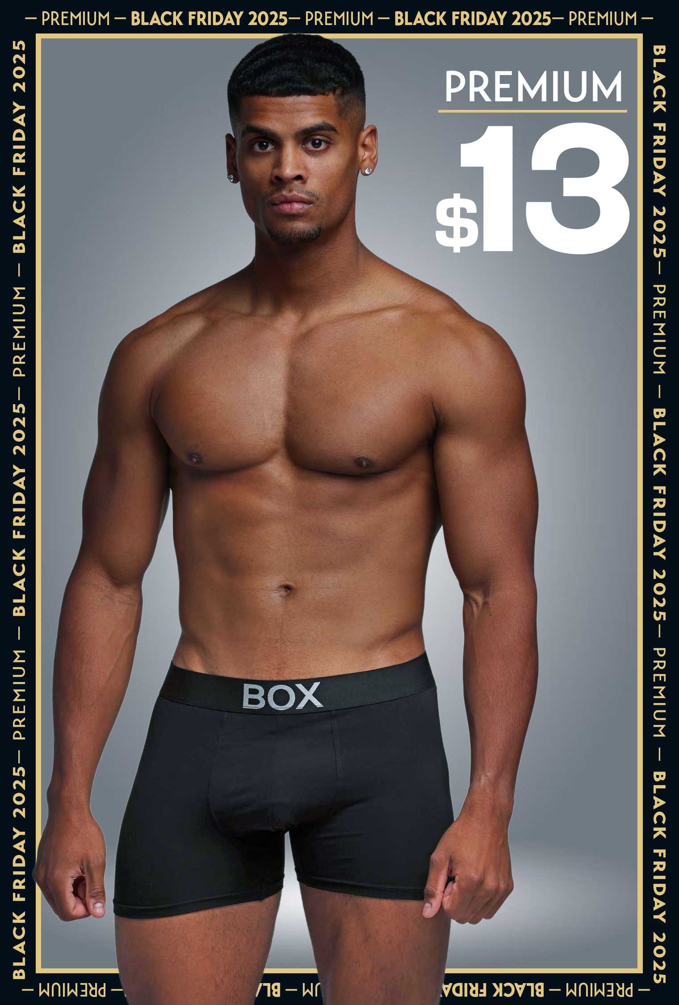 Metallic Modal Boxers - Black & Silver