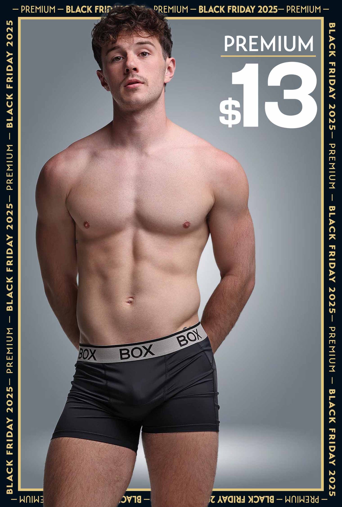 Mens Sports Boxers - Black Intensity