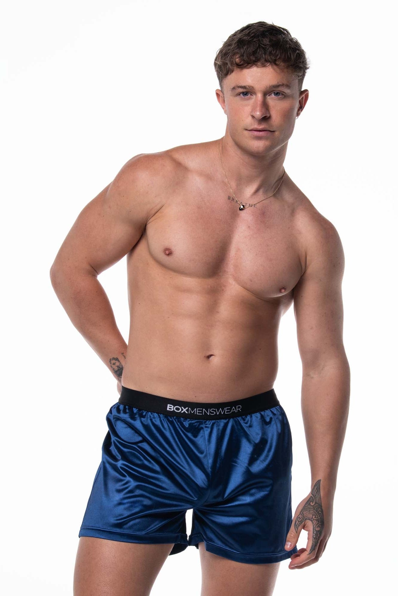 Silk Decline Boxer Shorts - Splendour Navy - boxmenswear - {{variant_title}}