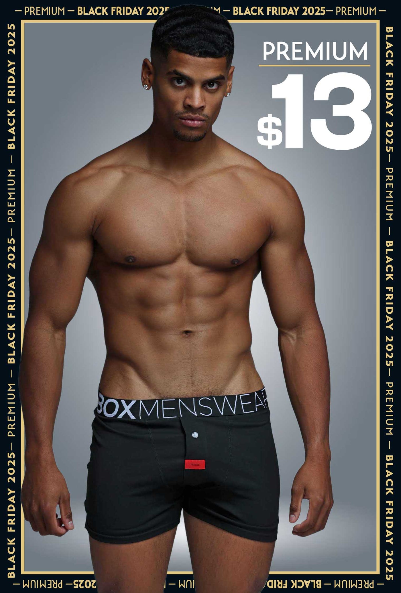 Button-up Boxers - Black Gala