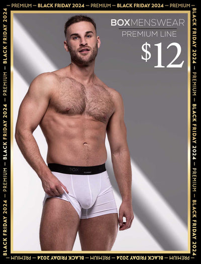 Mens Classic Ribbed Boxers - White