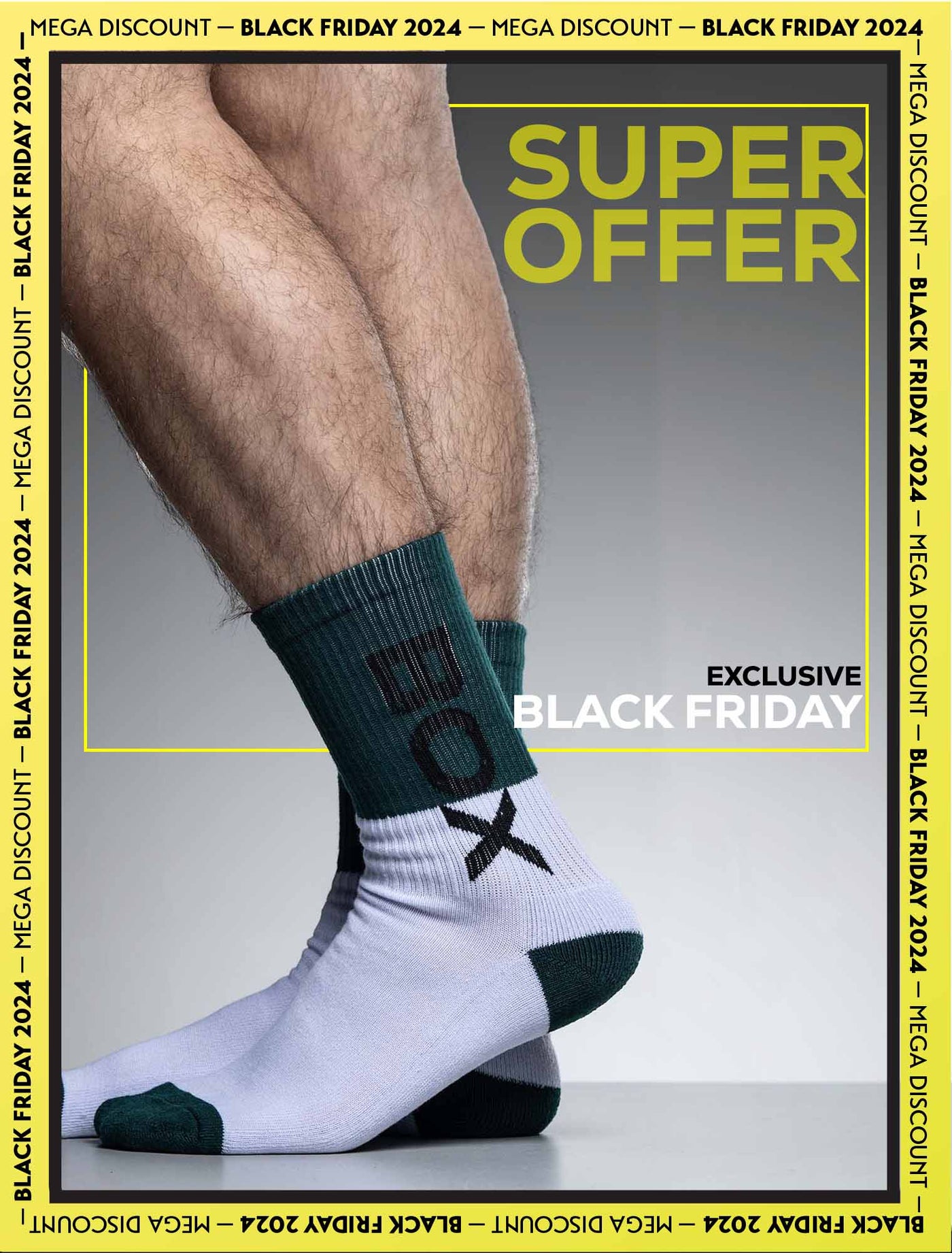 Box Sports Socks - Green Color Block