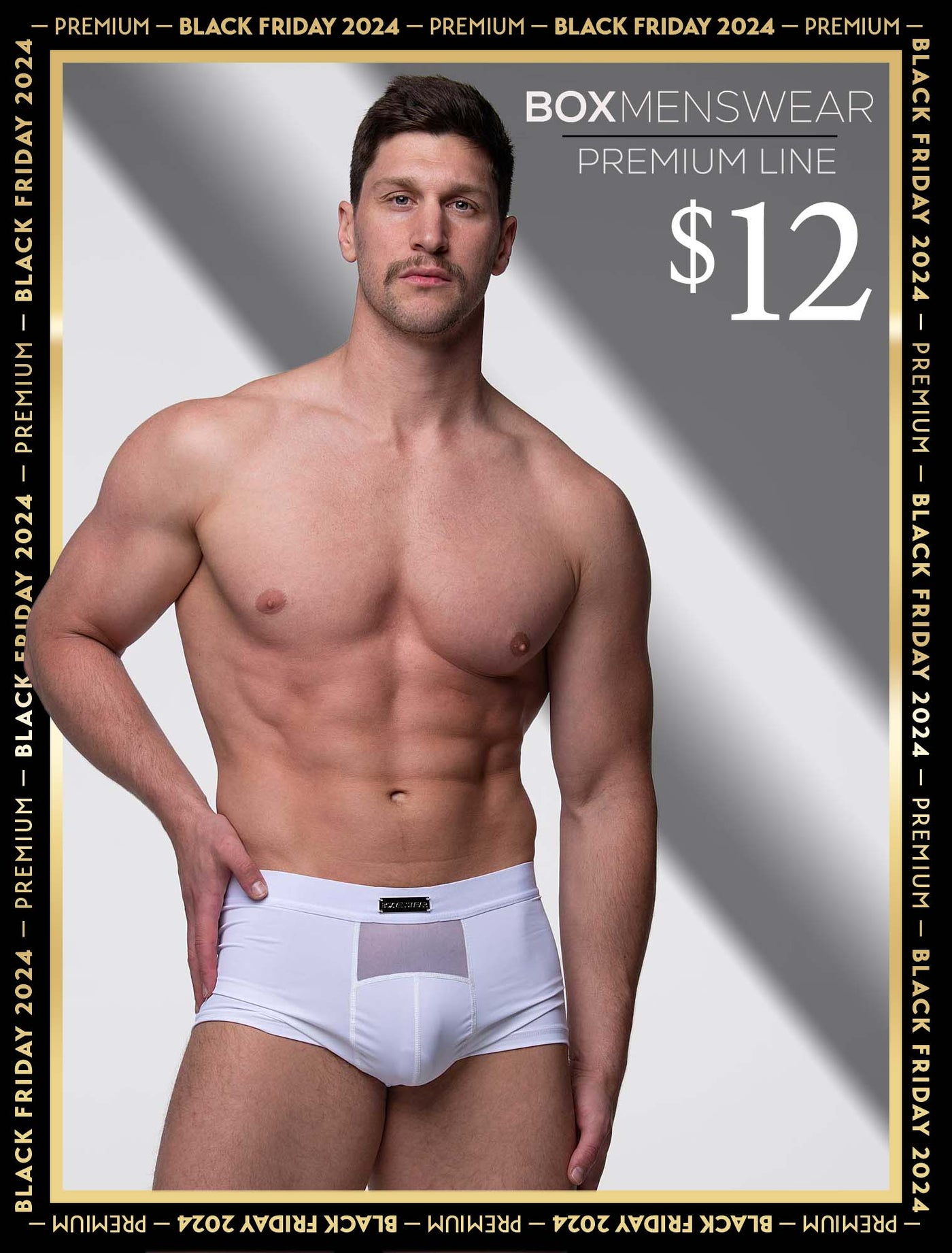 Mens Curved Mesh Boxers - White