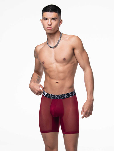 King Fit Mesh Panel - Transparent Crotch: Tibetan Red