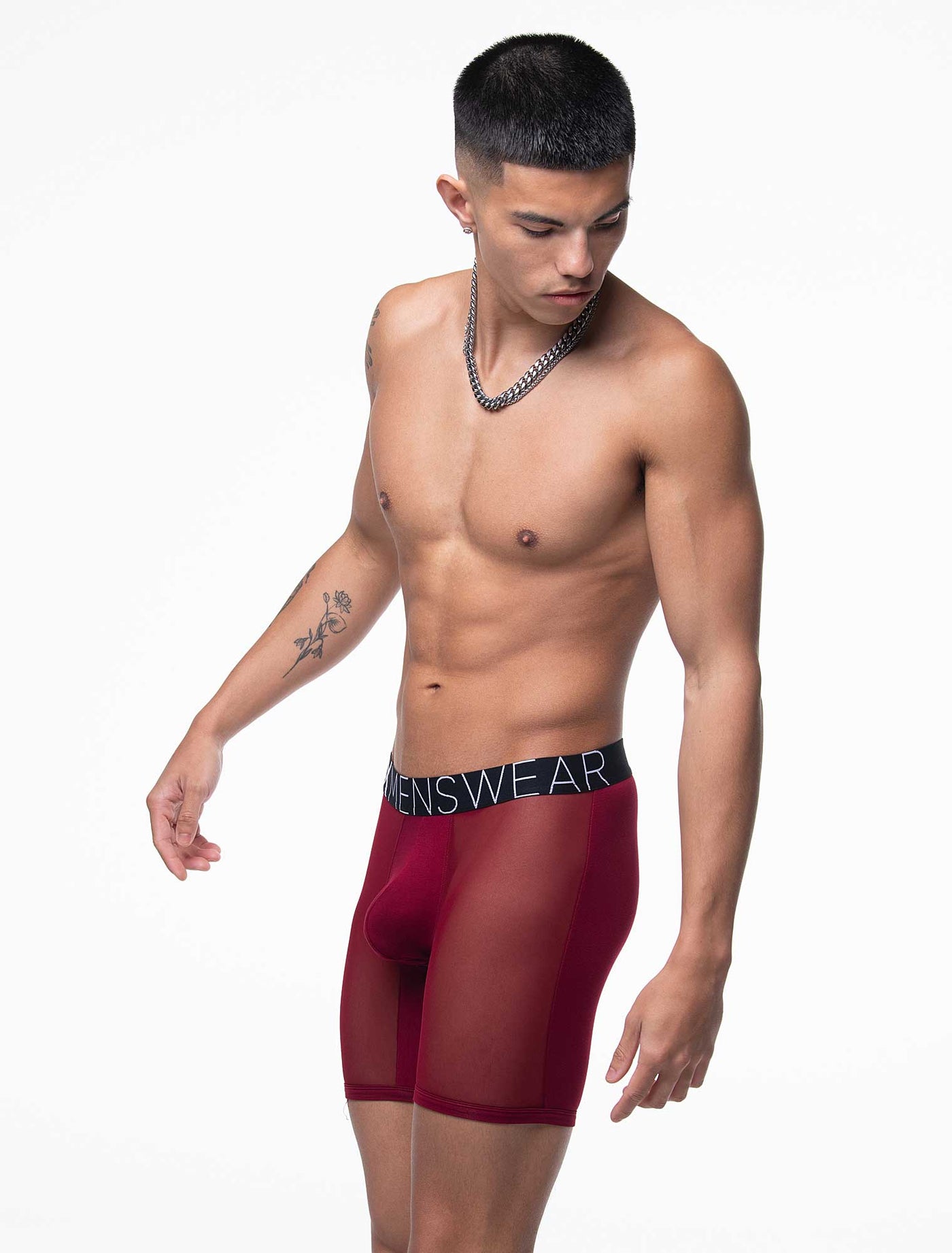 King Fit Mesh Panel - Transparent Crotch: Tibetan Red