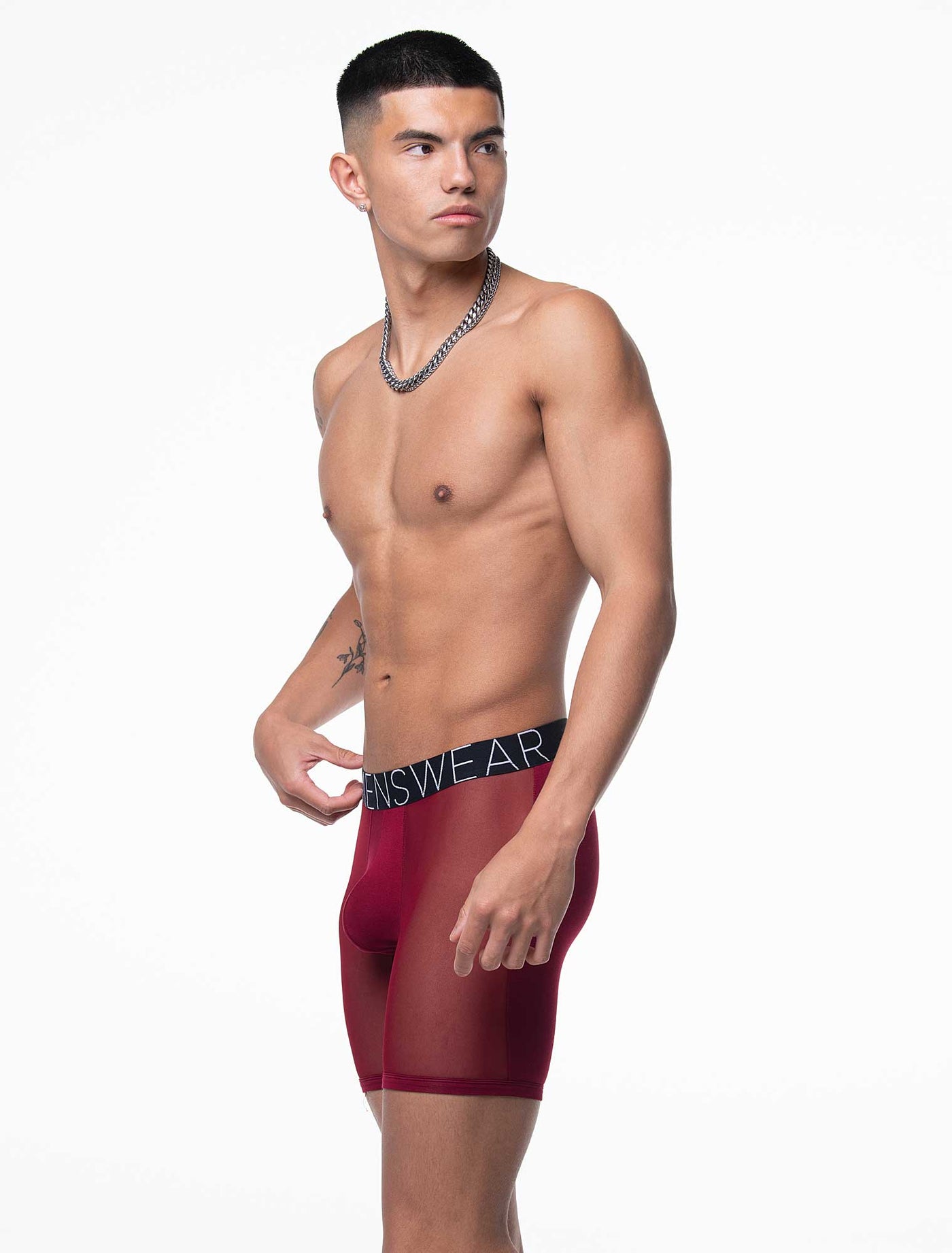 King Fit Mesh Panel - Transparent Crotch: Tibetan Red