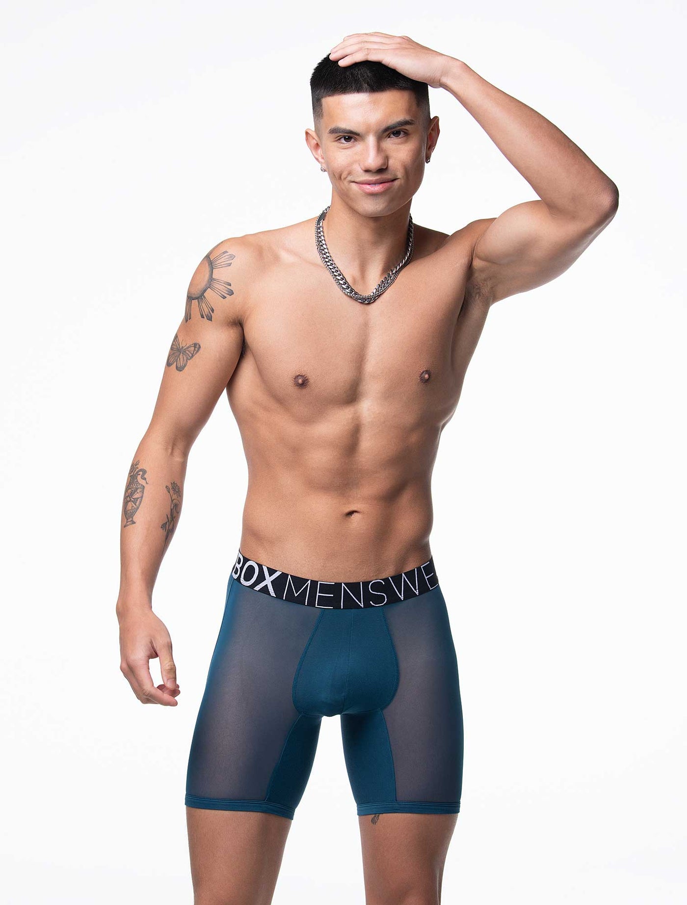 King Fit Mesh Panel - Transparent Crotch: Legion Blue