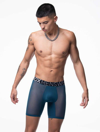 King Fit Mesh Panel - Transparent Crotch: Legion Blue