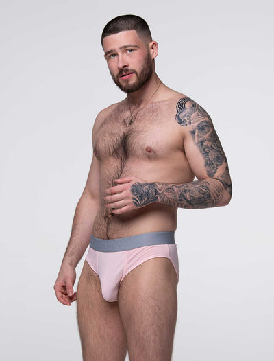 Mesh Panel Briefs - Peninsula Peach