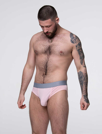 Mesh Panel Briefs - Peninsula Peach