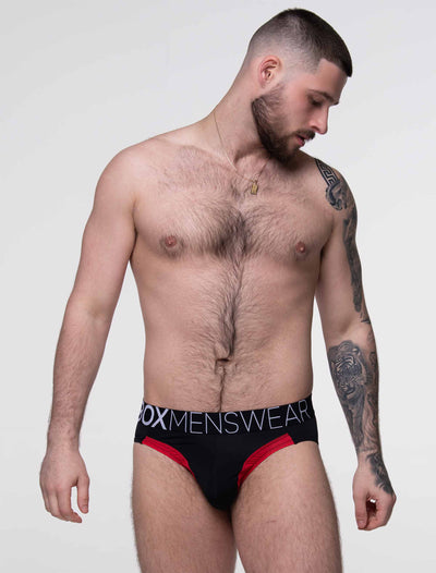 Prince Fit Briefs - Black & Red