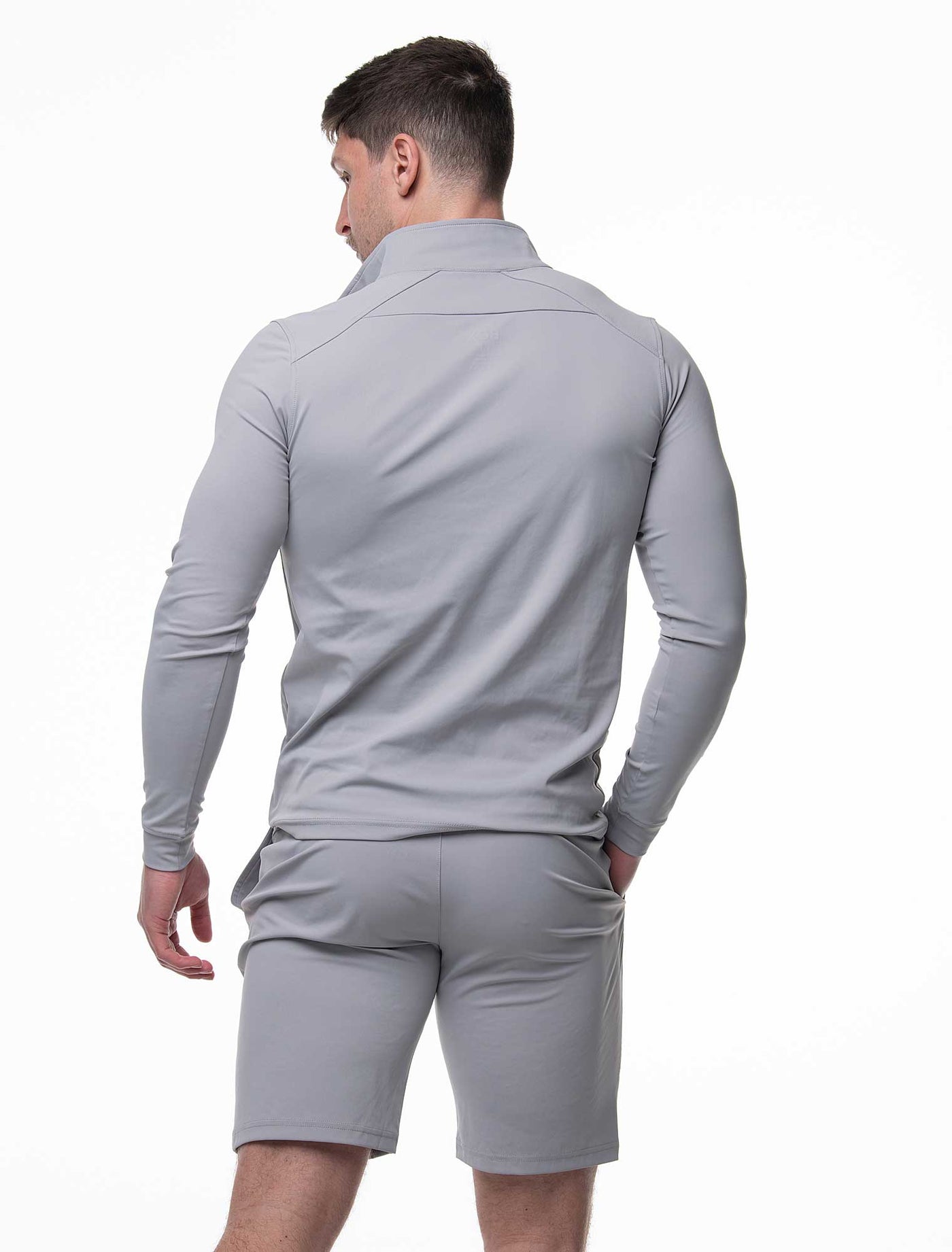 Active Panelled 1/4 Zip Jacket - Grey