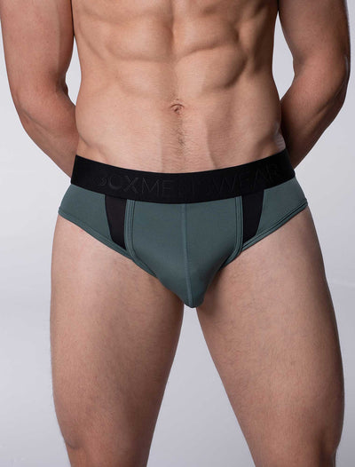 Motion Mesh Briefs - Military Green