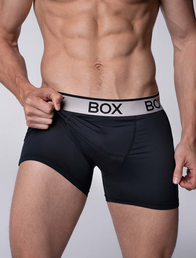 Mens Sports Boxers - Black Intensity