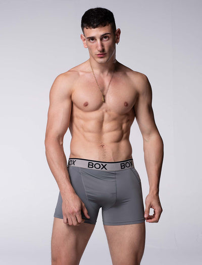 Mens Sports Boxers - Endurance Grey