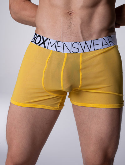 All Over Mesh Boxers - Mellow Yellow