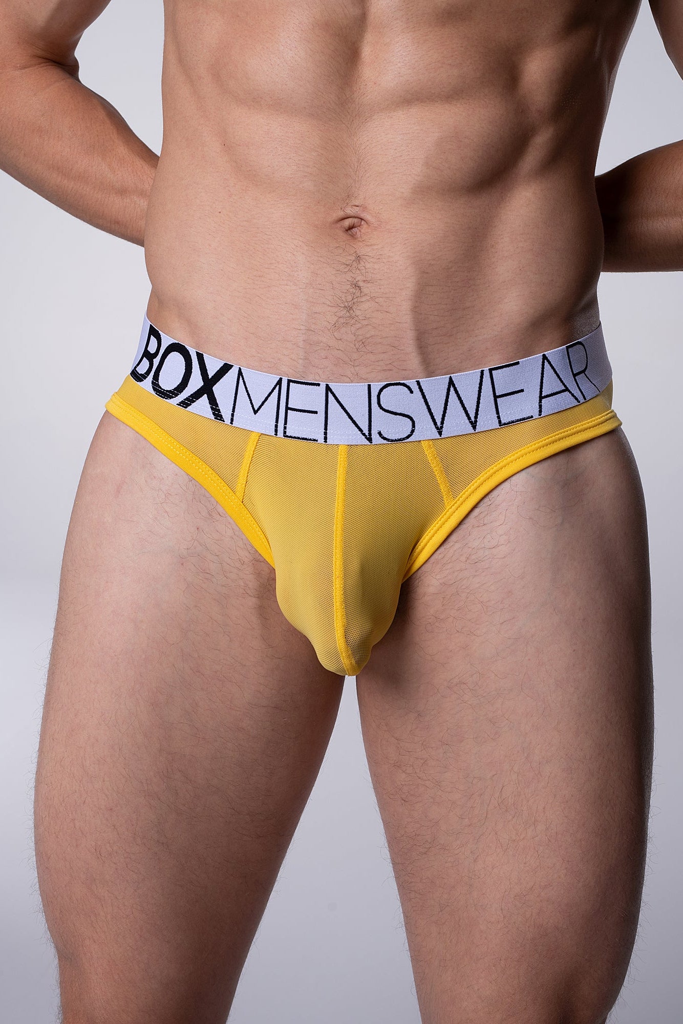All Over Mesh Briefs - Mellow Yellow - boxmenswear - {{variant_title}}