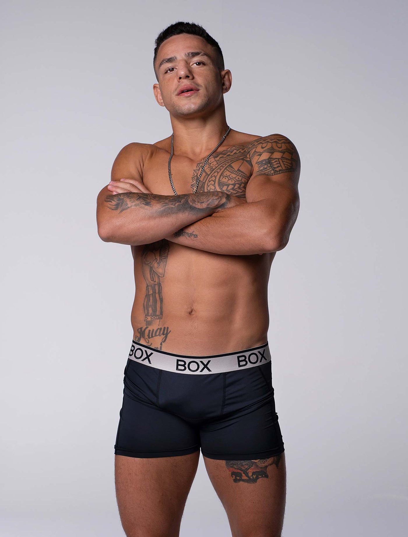 Mens Sports Boxers - Black Intensity