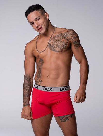 Mens Sports Boxers - Red Ignition