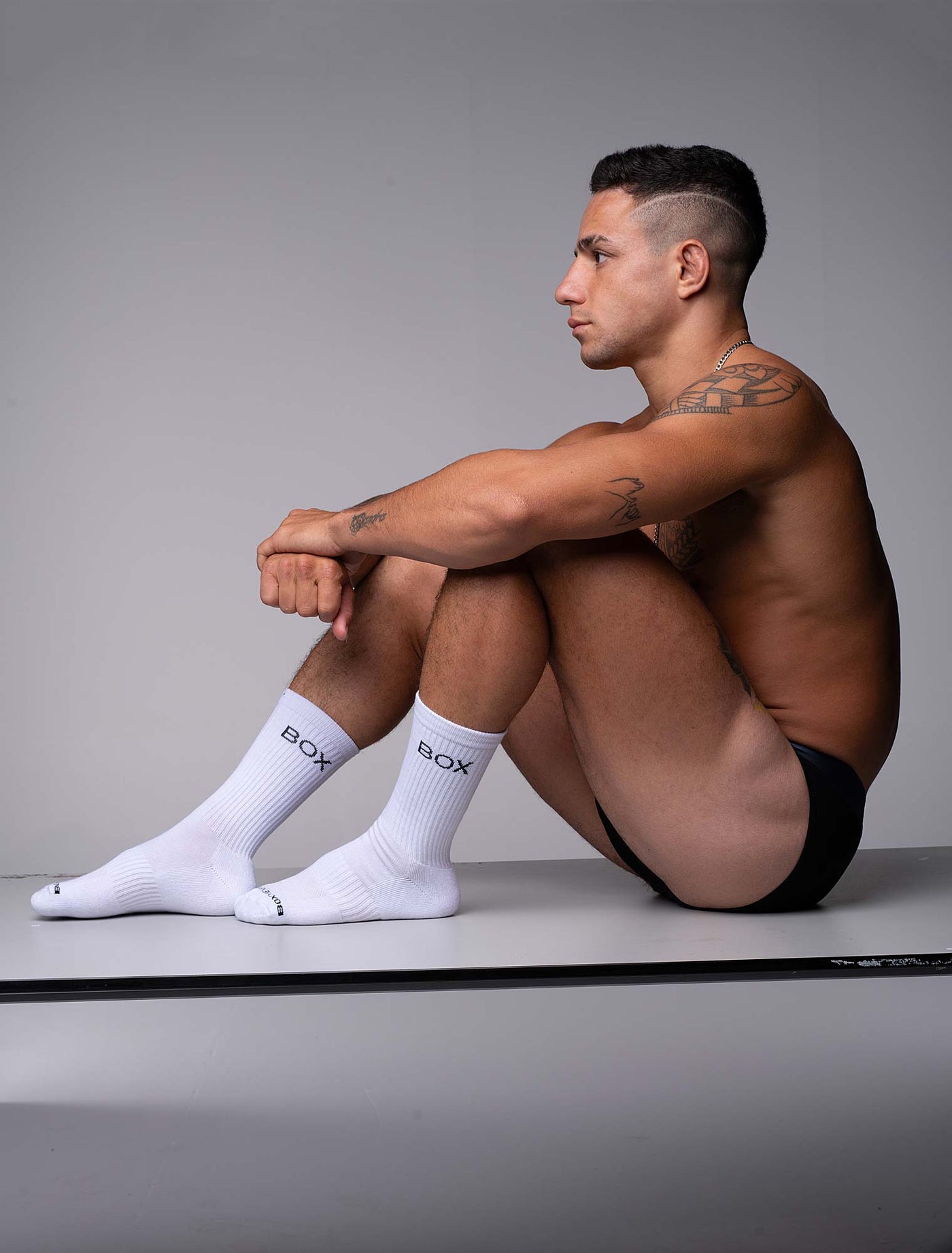 Essentials Rib Crew Socks - White