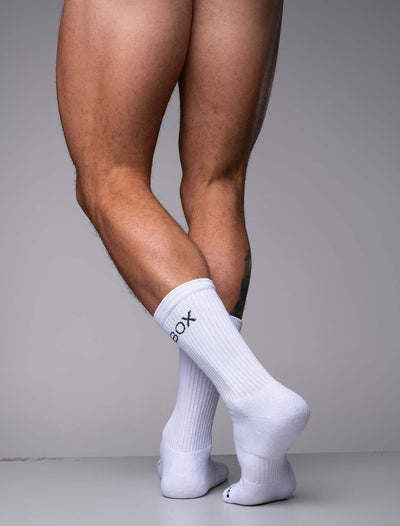 Essentials Rib Crew Socks - White