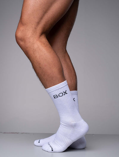 Essentials Rib Crew Socks - White