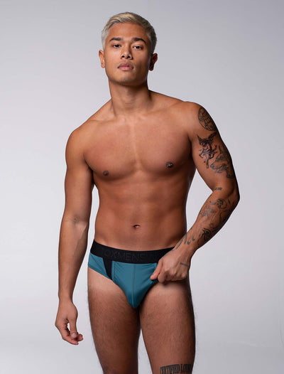 Motion Mesh Briefs - Aqua