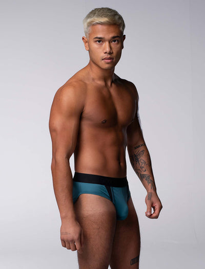 Motion Mesh Briefs - Aqua