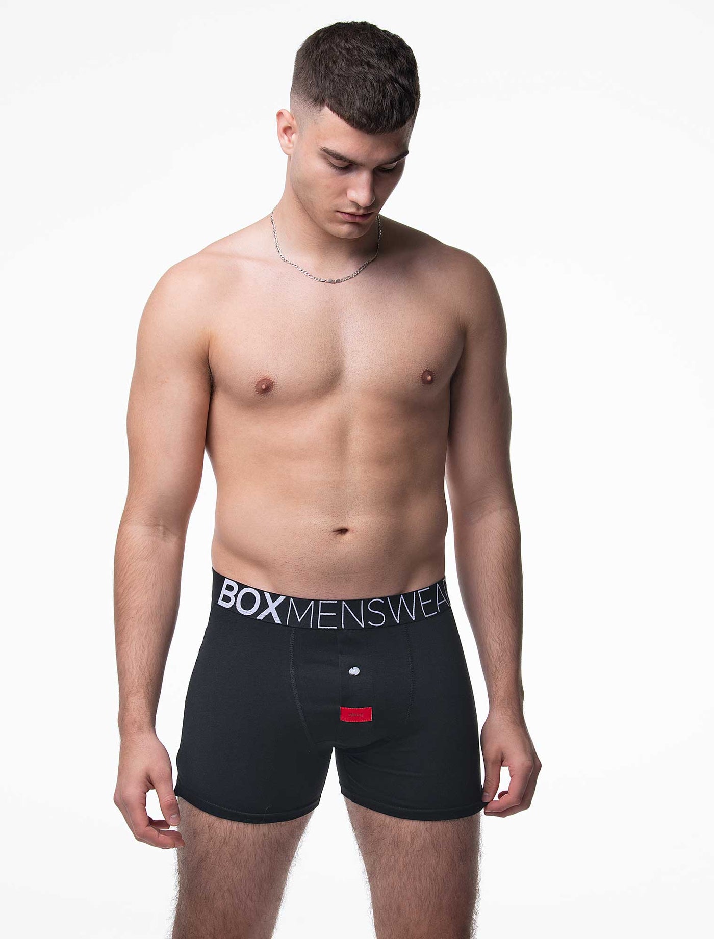 Button-up Boxers - Black Gala – Box Menswear